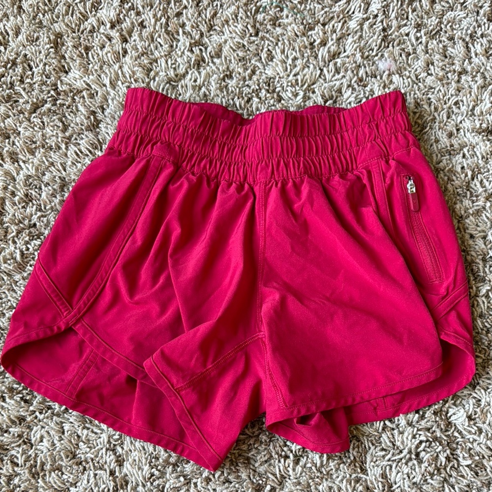 Women's Red Athletic Shorts